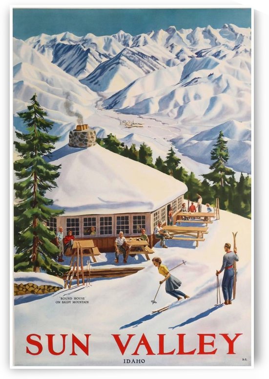 Sun Valley Idaho Original Ski Poster 1940 by VINTAGE POSTER