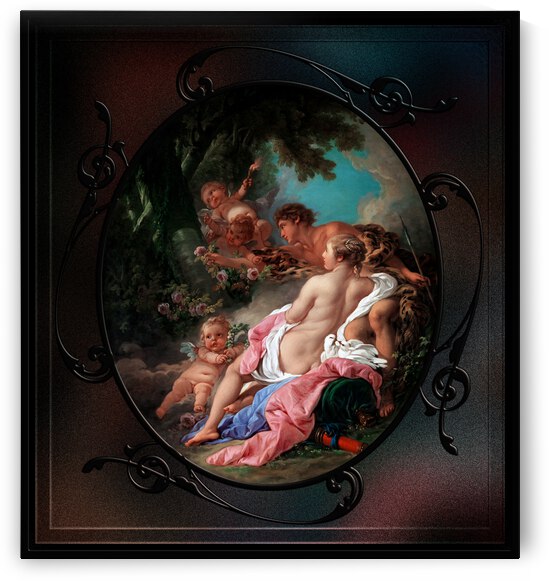 Angelica and Medoro by Francois Boucher Classical Fine Art Xzendor7 Old Masters Reproductions by xzendor7