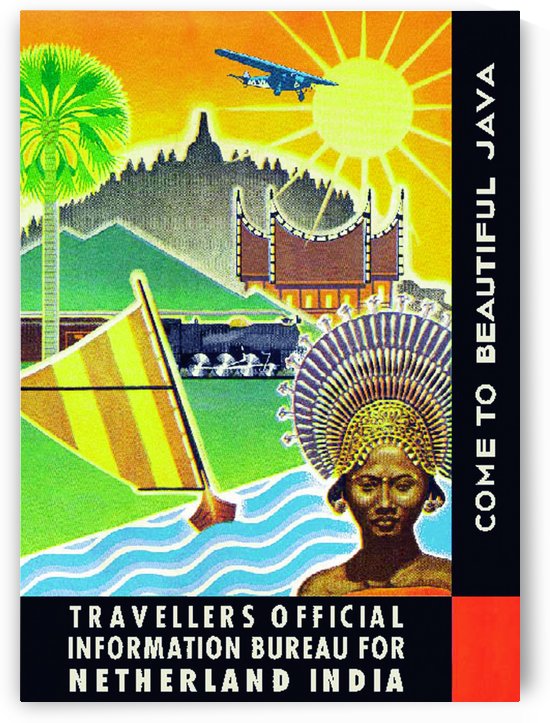 Come to Beautiful Java travel poster by VINTAGE POSTER