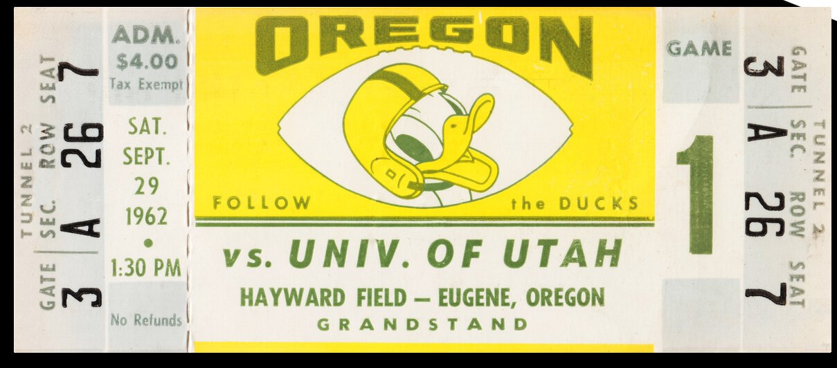 1962 Oregon Ducks vs. Utah Utes by Row One Brand
