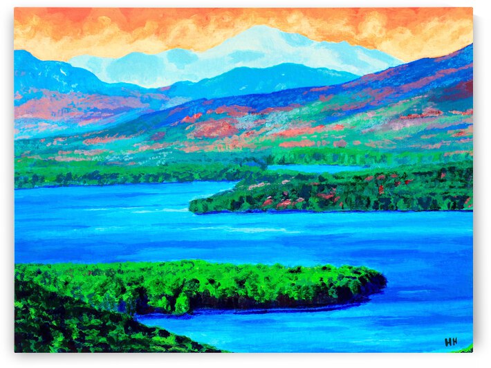 Lake Winnipesaukee Landscape Painting by Holly Heath