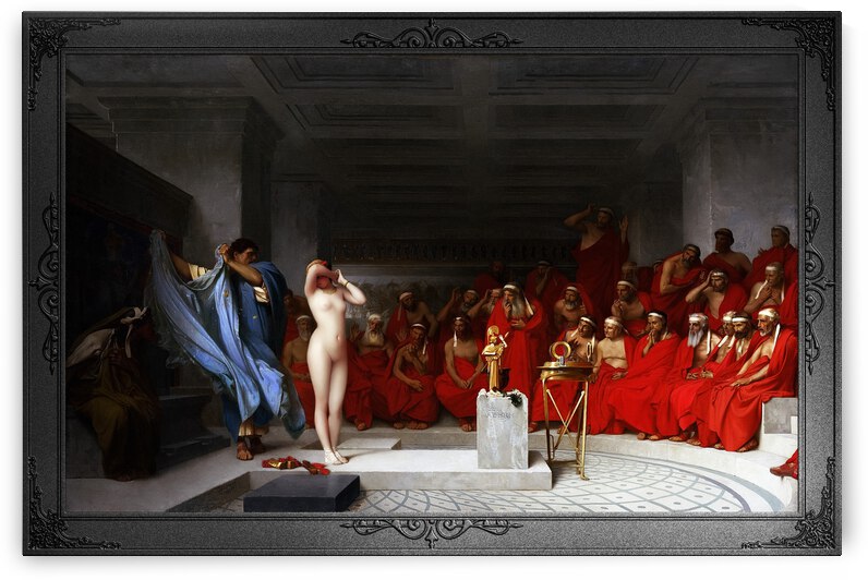 Phryne Revealed Before The Areopagus by Jean-Leon Gerome Classical Fine Art Xzendor7 Old Masters Reproductions by xzendor7
