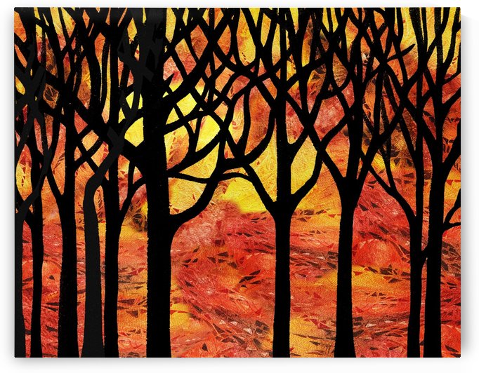Abstract Fall Forest by Irina Sztukowski
