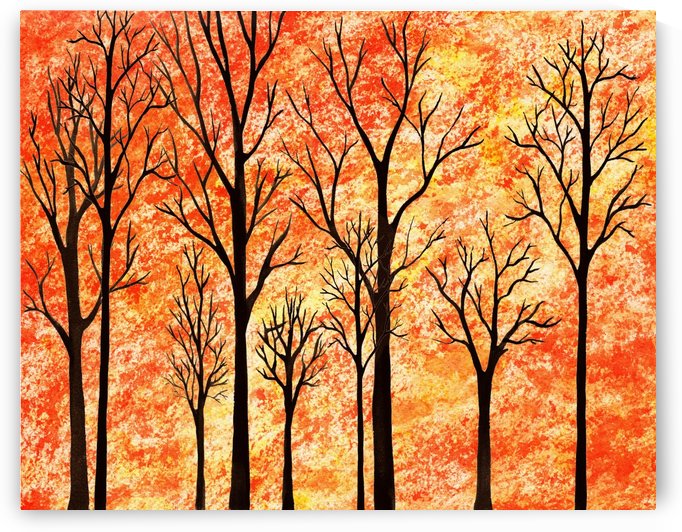 Autumn Forest Abstract  by Irina Sztukowski