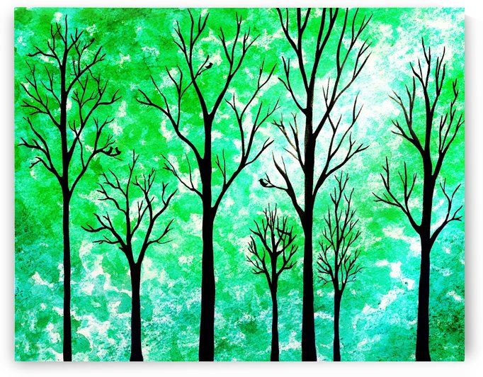 Light In The Woods Abstract by Irina Sztukowski