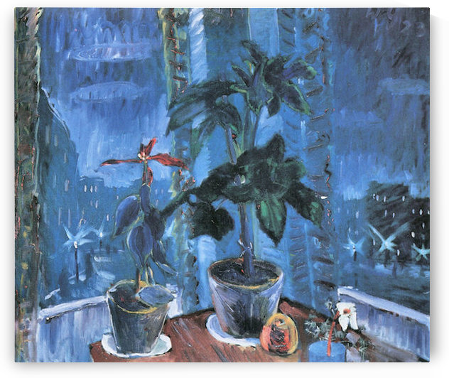 Christmas quiet life (with view of the road) by Walter Gramatte