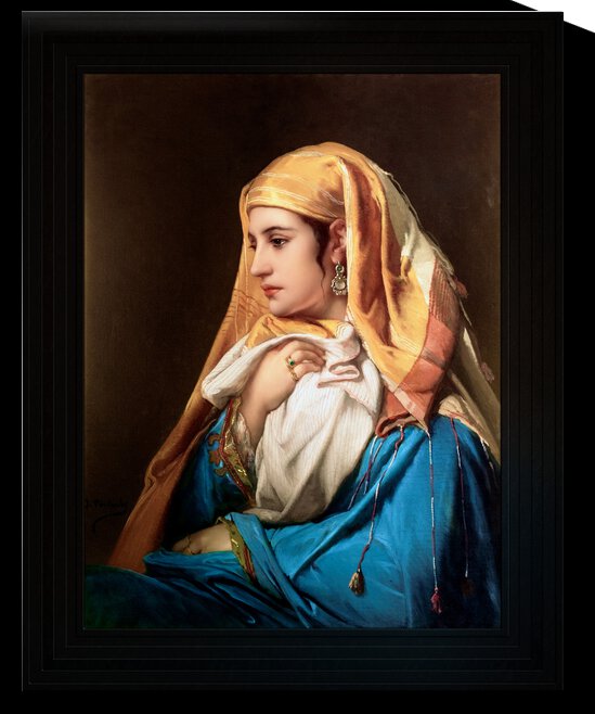 Contemplation by Belgian Painter Jean-Francois Portaels Classical Fine Art Xzendor7 Old Masters Reproductions by xzendor7