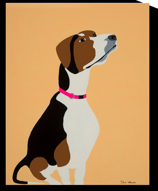 Coon Hound Dog portrait by Candace Frankland