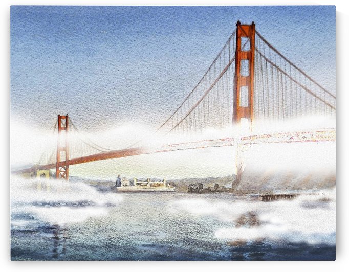 Golden Gate Bridge And San Francisco Fog  by Irina Sztukowski