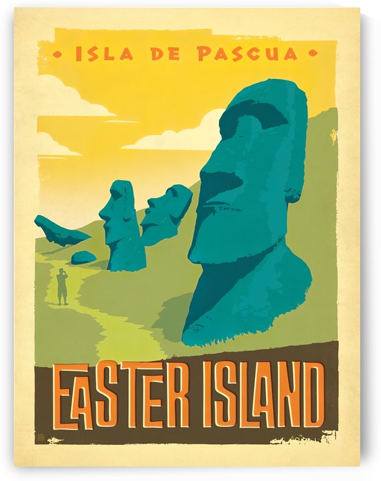 Isla de Pascua Easter Island Chile by VINTAGE POSTER