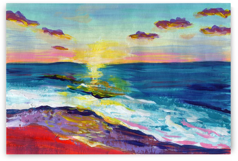 Abstract sunset beach by Anna Ponomarenko