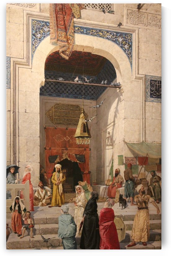 Figures walking in Istanbul by Osman Hamdi Bey