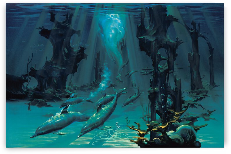 Atlantis Dolphins by John Pitre