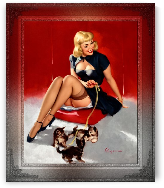 Some Cute Tricks by Gil Elvgren Vintage Xzendor7 Old Masters Reproductions by xzendor7