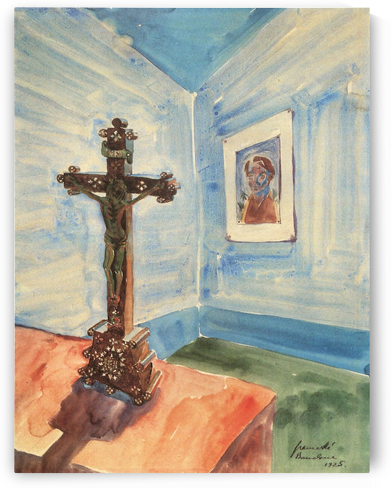 Crucifix in the room by Walter Gramatte