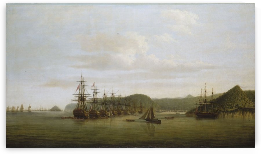 Barringtons action at St Lucia 1778 by Dominic Serres