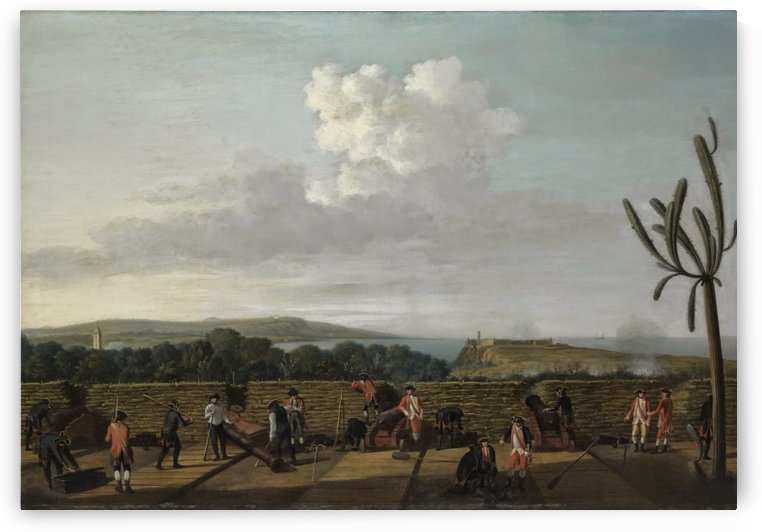 The Capture of Havana, 1762, the English Battery before Morro Castle by Dominic Serres