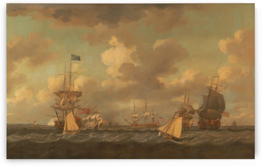 English Ships Coming to Anchor in a Fresh Breeze by Dominic Serres