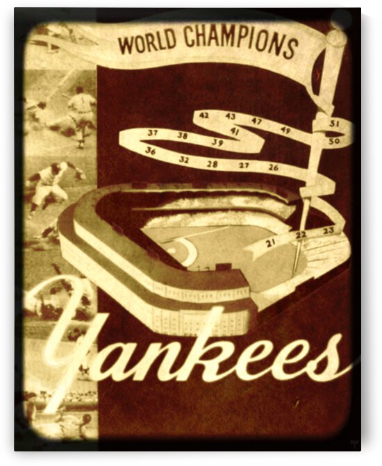 1952 New York Yankees Cover Art Remix by Row One Brand