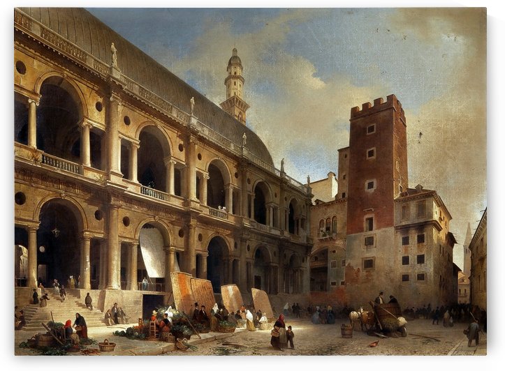 Vicenza with the Piazza delle Erbe by Luigi Bisi