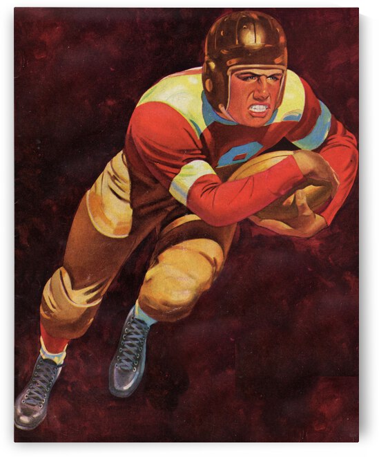 1938 Lon Keller Vintage Football Art  by Row One Brand