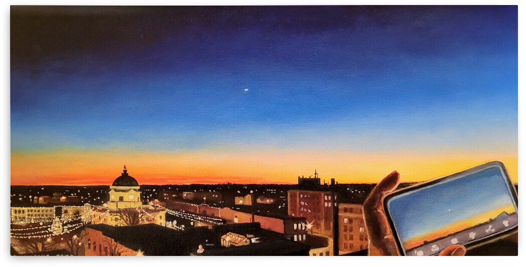 Saturn and Jupiter Conjunction No Filter by Laura Brikmanis