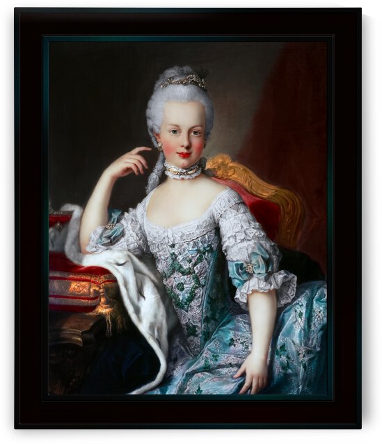 Portrait Of Marie Antoinette of Austria by Martin van Meytens Classical Fine Art Old Masters Xzendor7 Reproductions by xzendor7