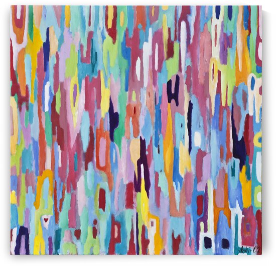 untitled abstract .35x35 by Kerry Romano Zall