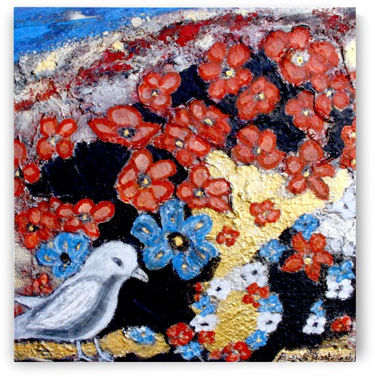 Oiseau fleurs by Anneda