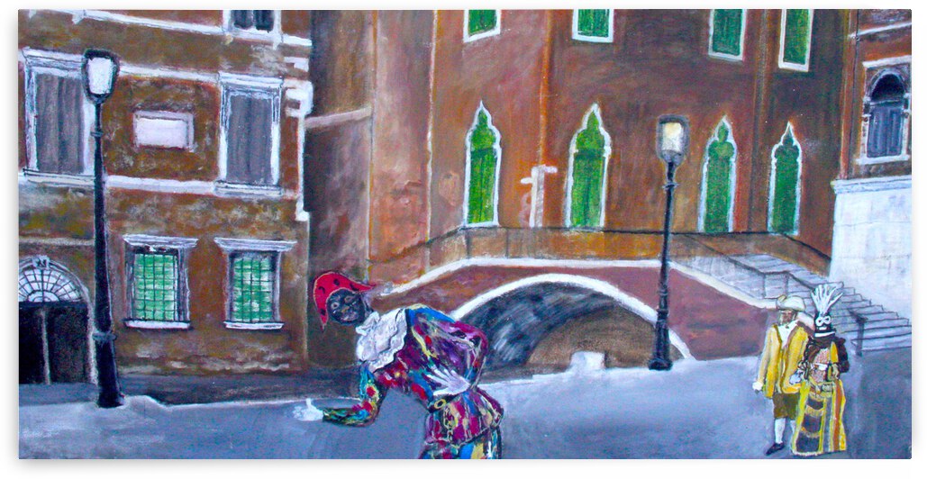 Vue des canaux de Venise pendant le carnaval by Anneda