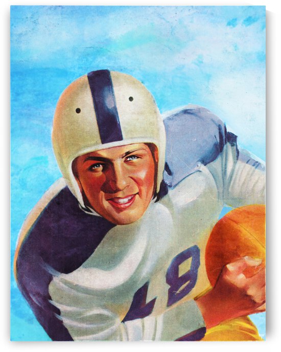 1948 Lon Keller Vintage Football Program Cover Art Remix by Row One Brand