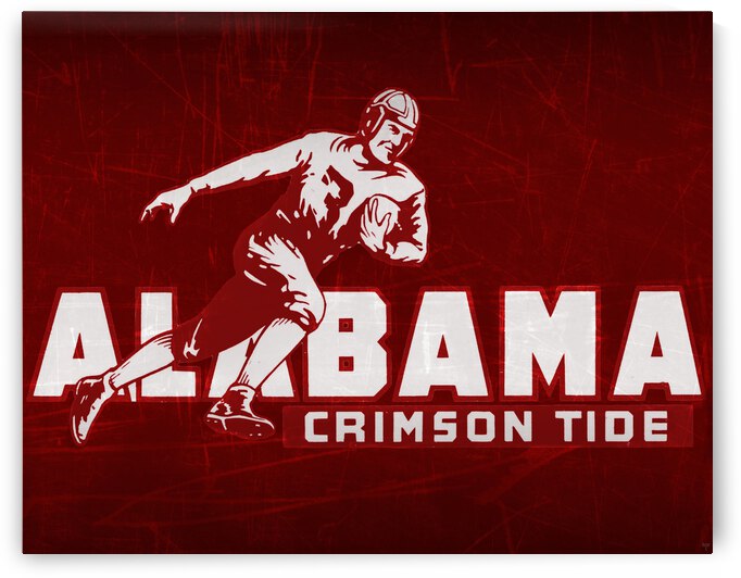 Vintage Alabama Crimson Tide Player Wall Art by Row One Brand