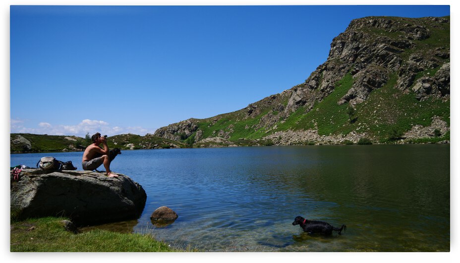 A man in the mountain by Cedric Doz