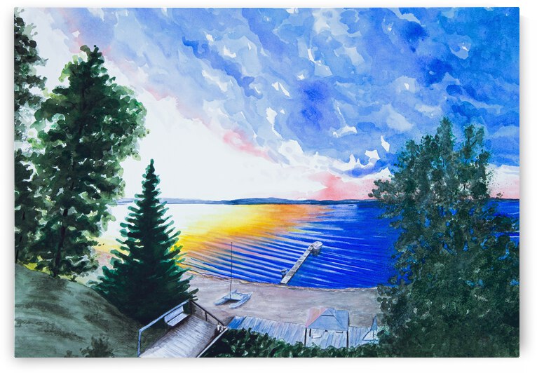 Brown Camp Painting by Stephen Emms