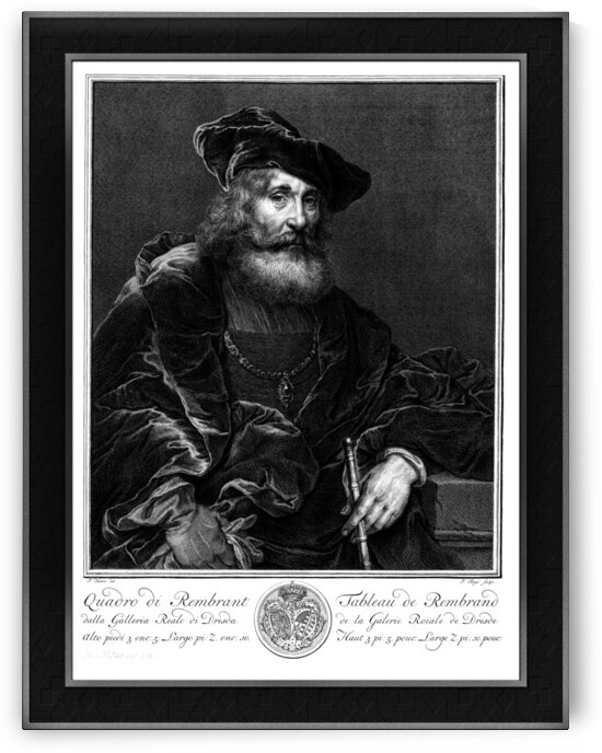 Portret Van Een Bebaarde Man by Pieter Tanje Classical Fine Art Xzendor7 Old Masters Reproductions by xzendor7