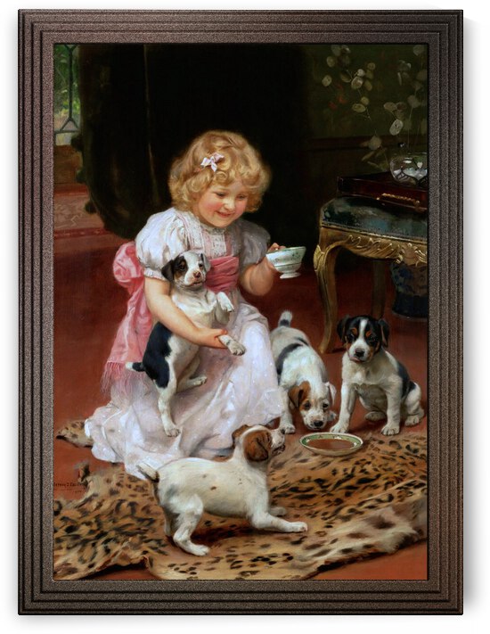 Too Hot by Arthur John Elsley Vintage Art Xzendor7 Old Masters Reproduction by xzendor7