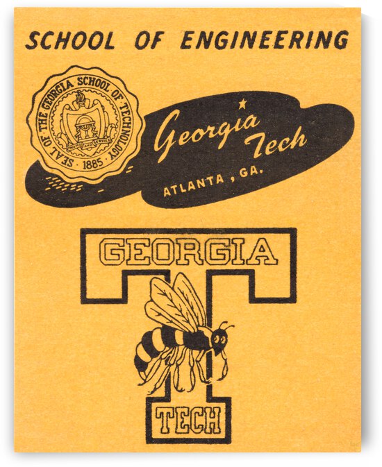 Vintage Georgia Tech Art by Row One Brand
