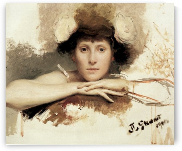 Flowers in her Hair by Julius LeBlanc Stewart