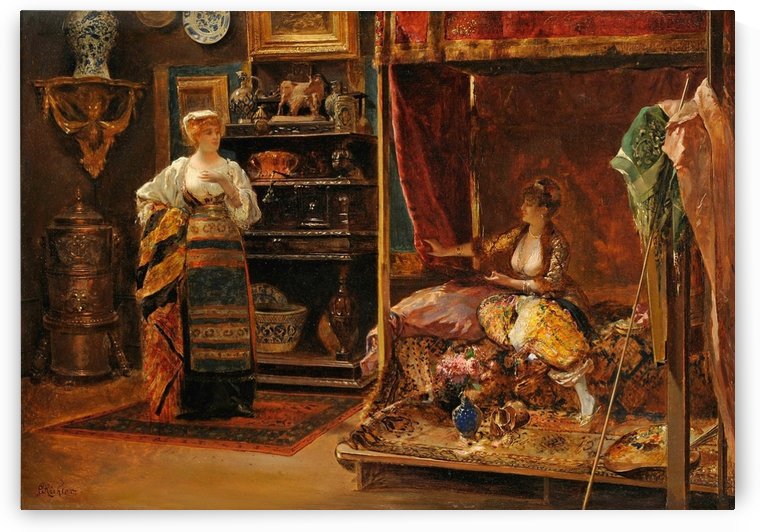 In the studio of the artist by Julius LeBlanc Stewart