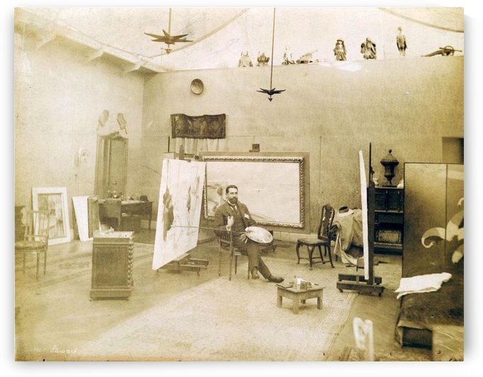 Julius Leblanc Stewart in his studio by Julius LeBlanc Stewart