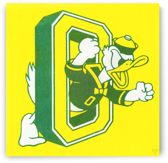 1983 Oregon Duck Art Metal Sign by Row One Brand
