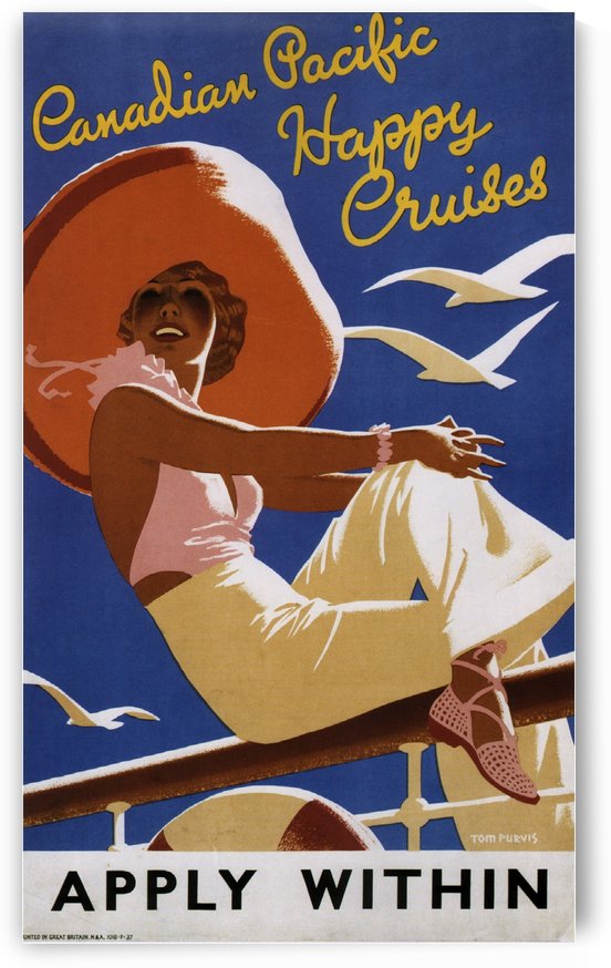 Canadian Happy Cruises Vintage Travel Poster by VINTAGE POSTER