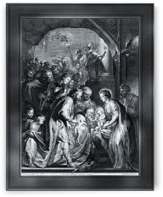 Aanbidding der Koningen by Lucas Vorsterman I Classical Fine Art Xzendor7 Old Masters Reproductions by xzendor7