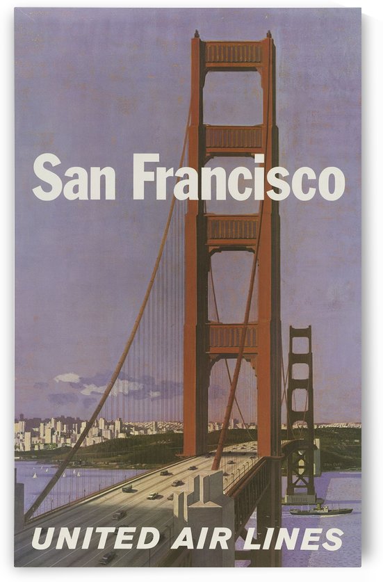 United Airlines Poster for San Francisco by VINTAGE POSTER