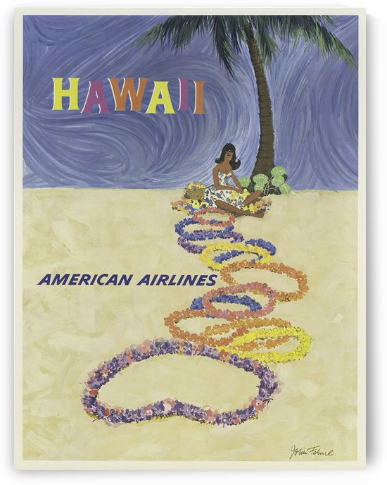 American Airlines Hawaii Poster by VINTAGE POSTER