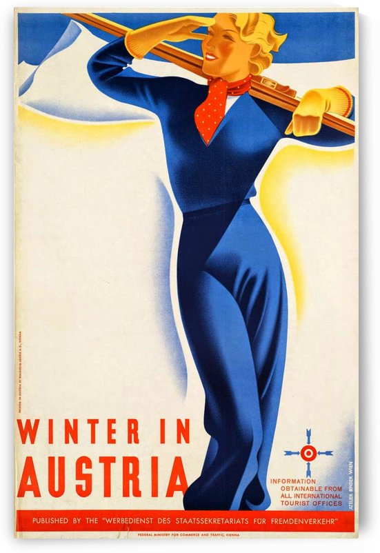 Winter in Australia travel poster by VINTAGE POSTER