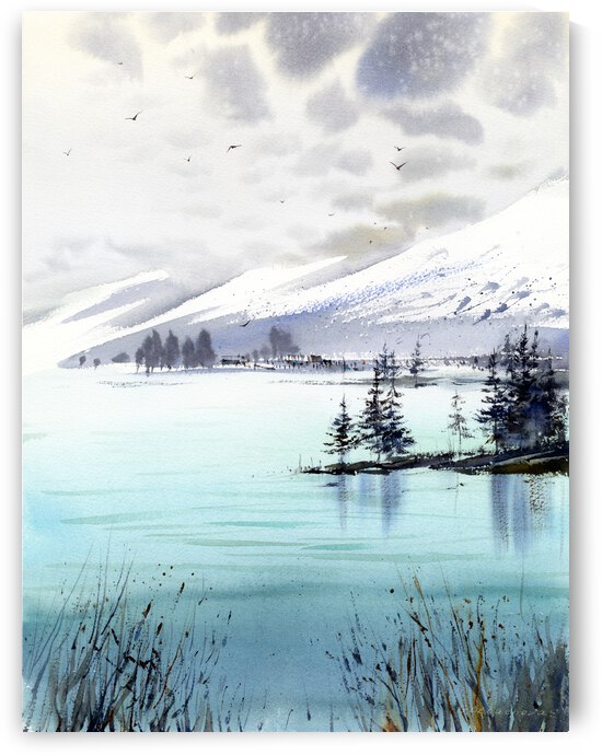 Turquoise mountain lake by Eugenia Gorbacheva