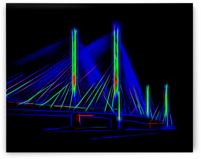 Indian River Blue Bridge Neon 5326 by Bill Swartwout Photography