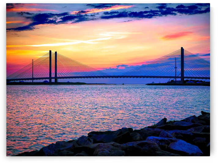 Magenta Dawn at the Indian River Inlet Bridge by Bill Swartwout Photography