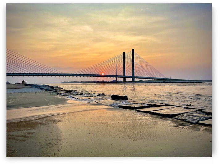 High Tide Sunset at the Indian River Inlet by Bill Swartwout Photography